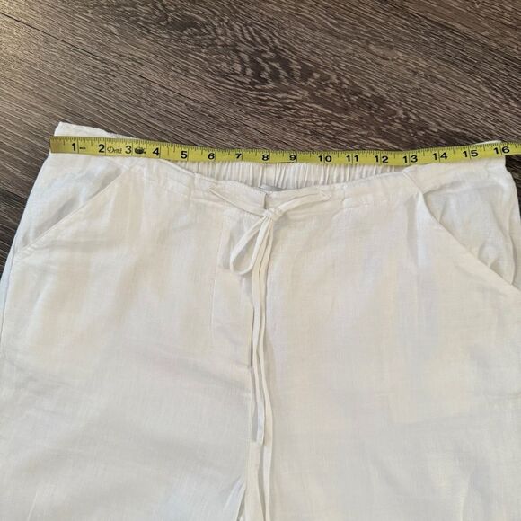 Johnny Was Addison Drawstring Wide Leg Linen Pant - Picture 5 of 9